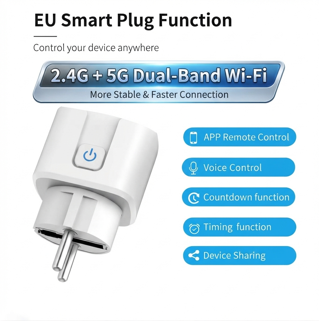 Tuya WiFi Dual-Band 2.4G&5G 16 - Timer Dual Outlet review and price