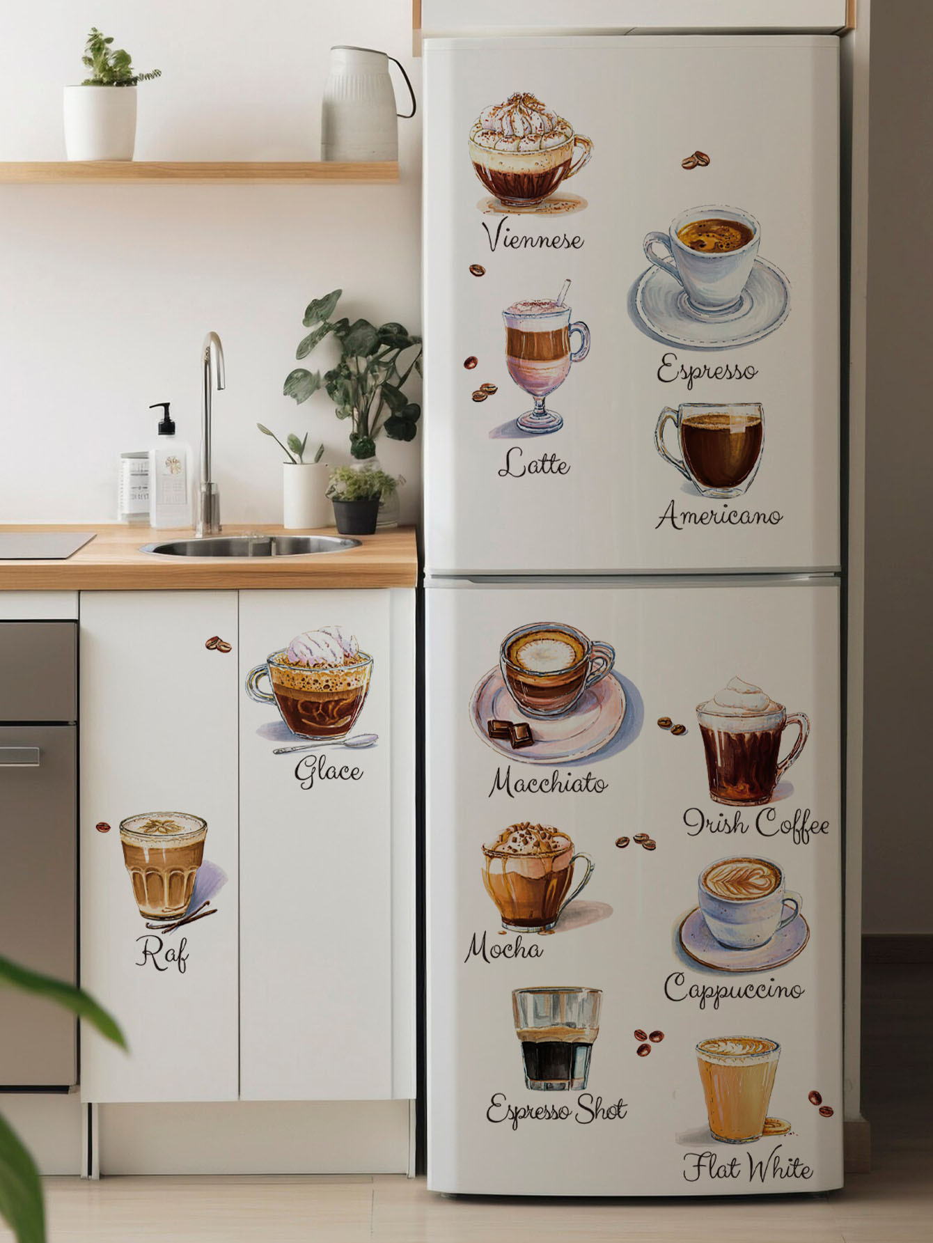Coffee Cup Wall Stickers Self  - Pvc Panel Background review and price